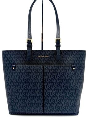 Michael Kors Jet Set Medium Pocket Tote Bag Black Multi